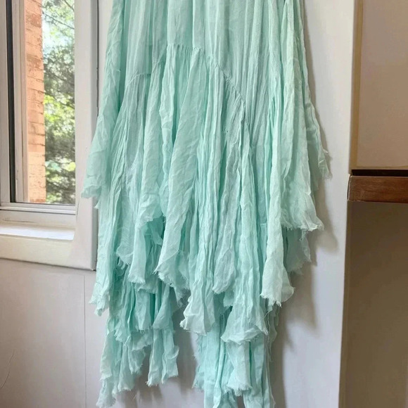 New Free People FP One Clover Skirt Maxi Mid Rise Pull On Lightweight Flowy XS - Picture 8 of 14